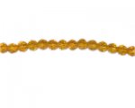 6mm Yellowy Orange Faceted Glass Bead, 14" string 6mm Yellowy Orange Faceted Glass Bead, 14" string