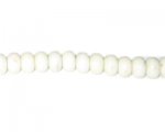 8x6mm White Dyed Turquoise Rondelle Bead, approx. 34 beads 8x6mm White Dyed Turquoise Rondelle Bead, approx. 34 beads