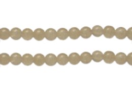 (image for) 8mm Ivory Gemstone-Style Glass Bead, approx. 35 beads