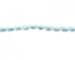 10mm Turquoise Striped Heart Pressed Glass Bead, 13" string 10mm Turquoise Striped Heart Pressed Glass Bead, 13" string