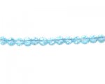 6mm Soft Turquoise Faceted Glass Round Bead, 12" string 6mm Soft Turquoise Faceted Glass Round Bead, 12" string