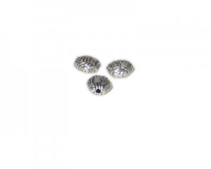 10mm Silver Etched Metal Spacer Bead, 3 beads