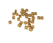 (image for) 4mm Metal Gold Spacer Bead, approx. 30 beads