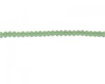 6 x 4mm Pale Green Semi-Opaque Faceted Rondelle Glass Bead, 13" 6 x 4mm Pale Green Semi-Opaque Faceted Rondelle Glass Bead, 13"