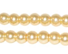 (image for) 8mm Round Cream Glass Pearl Bead, approx. 56 beads