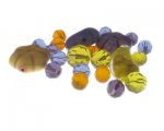 Approx. 1.5 - 2oz. Purple/Yellow Glass Bead Mix Approx. 1.5 - 2oz. Purple/Yellow Glass Bead Mix