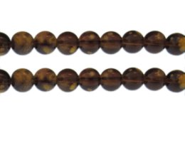 (image for) 10mm Brown Blossom Spray Glass Bead, approx. 17 beads