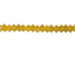 8 x 4mm Yellow Faceted Disc Glass Bead, 13" string 8 x 4mm Yellow Faceted Disc Glass Bead, 13" string