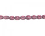 8 x 6mm Pale Plum Faceted Oval Glass Bead, 13" string 8 x 6mm Pale Plum Faceted Oval Glass Bead, 13" string
