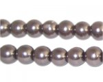 10mm Round Cocoa Glass Pearl Bead, approx. 22 beads 10mm Round Cocoa Glass Pearl Bead, approx. 22 beads
