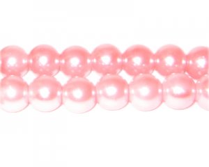 10mm Salmon Glass Pearl Bead, approx. 22 beads