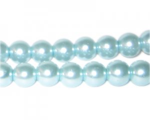 10mm Sea Foam Glass Pearl Bead, approx. 22 beads