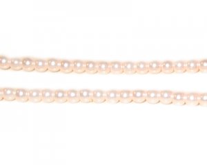 4mm Round Baby Pink Glass Pearl Bead, approx. 113 beads