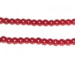 4mm Red Glass Pearl Bead, approx. 113 beads 4mm Red Glass Pearl Bead, approx. 113 beads