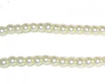 4mm Round Cream Glass Pearl Bead, approx. 113 beads