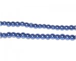4mm Round Deep Cerulean Glass Pearl Bead, approx. 113 beads 4mm Round Deep Cerulean Glass Pearl Bead, approx. 113 beads
