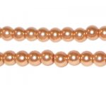 6mm Round Pale Gold Glass Pearl Bead 6mm Round Pale Gold Glass Pearl Bead
