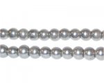 6mm Round Slate Glass Pearl Bead, approx 78 beads 6mm Round Slate Glass Pearl Bead, approx 78 beads
