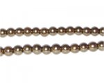 6mm Antique Gold Glass Pearl Bead, approx. 78 beads