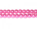 8mm Pink Glass Pearl Bead, approx. 56 beads