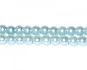 8mm Sea Foam Glass Pearl Bead, approx. 56 beads