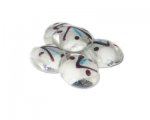 20mm White Pattern Handmade Lampwork Glass Bead, 5 beads 20mm White Pattern Handmade Lampwork Glass Bead, 5 beads