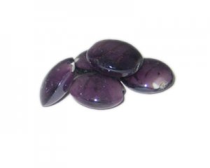 20mm Purple Luster Handmade Lampwork Glass Bead, 5 beads
