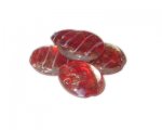 20mm Red Pattern Handmade Lampwork Glass Bead, 5 beads 20mm Red Pattern Handmade Lampwork Glass Bead, 5 beads