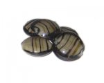 20mm Gray Stripe Handmade Lampwork Glass Bead, 5 beads 20mm Gray Stripe Handmade Lampwork Glass Bead, 5 beads