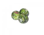 16mm White Floral Handmade Lampwork Glass Bead, 3 beads 16mm White Floral Handmade Lampwork Glass Bead, 3 beads