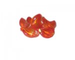 20 x 14mm Red Foil Wavy Handmade Lampwork Glass Beads, 5 beads 20 x 14mm Red Foil Wavy Handmade Lampwork Glass Beads, 5 beads