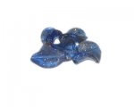 20 x 14mm Blue Foil Wavy Handmade Lampwork Glass Beads, 5 beads 20 x 14mm Blue Foil Wavy Handmade Lampwork Glass Beads, 5 beads