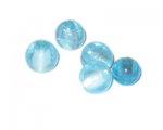 12mm Light Blue Foil Handmade Lampwork Glass Beads, 5 beads 12mm Light Blue Foil Handmade Lampwork Glass Beads, 5 beads