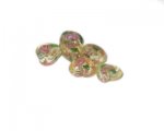12mm Gold Floral Handmade Lampwork Heart Glass Bead, 6 beads 12mm Gold Floral Handmade Lampwork Heart Glass Bead, 6 beads