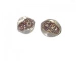 20 x 18mm Plum Foil Glass Lampwork Bead, 2 beads 20 x 18mm Plum Foil Glass Lampwork Bead, 2 beads