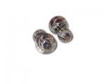 24 x 16mm Brown Foil Glass Lampwork Bead, 2 beads 24 x 16mm Brown Foil Glass Lampwork Bead, 2 beads