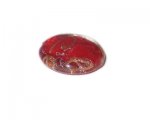 34mm Red Foil Handmade Glass Lampwork Bead 34mm Red Foil Handmade Glass Lampwork Bead