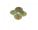 16mm Gold Floral Lampwork Glass Bead, 5 beads 16mm Gold Floral Lampwork Glass Bead, 5 beads