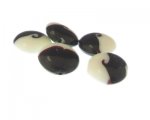 20mm Black/White Pattern Lampwork Glass Bead, 5 beads 20mm Black/White Pattern Lampwork Glass Bead, 5 beads