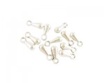 2mm Silver-Coated Chain End - 20 ends 2mm Silver-Coated Chain End - 20 ends