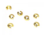 6mm Gold Metal Crimp Cover, approx. 40 covers