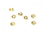 4mm Gold Metal Crimp Cover, approx. 45 covers