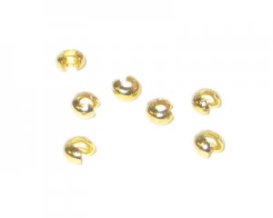 4mm Gold Metal Crimp Cover, approx. 45 covers