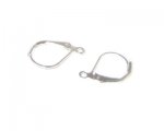 10 x 16mm Silver Leverback with Loop Earwire, 6 earwires