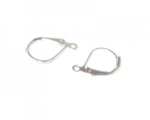 10 x 16mm Silver Leverback with Loop Earwire, 6 earwires