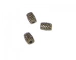 8 x 6mm Bronze Etched Metal Spacer Tube - 8 beads 8 x 6mm Bronze Etched Metal Spacer Tube - 8 beads