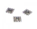 8mm Square Silver Metal Spacer Bead, approx. 20 beads 8mm Square Silver Metal Spacer Bead, approx. 20 beads
