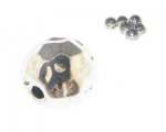 6mm Silver Metal Spacer Bead, 6 beads