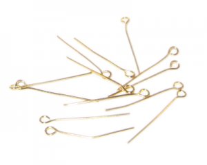 1 inch Gold Eye Pins - approx. 120 pins