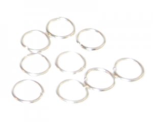 7mm Silver-Coated Jump Ring - approx. 140 rings